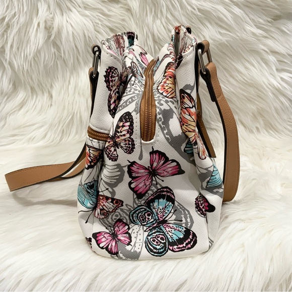 Rossetti White Butterfly Shoulder Handbag - Picture 4 of 5